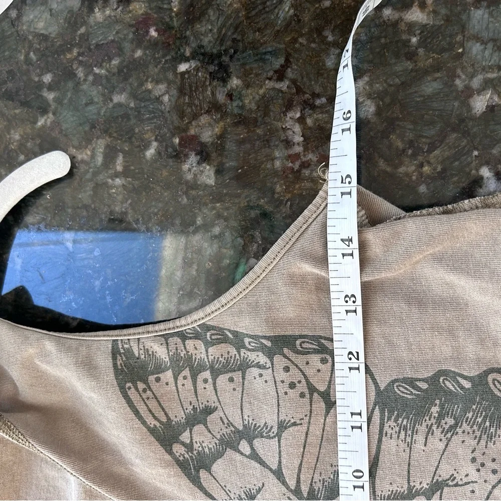 Forever 21 Butterfly Grunge Collared Vest Tank. Raw edge. Y2K inspired. Festival - Picture 9 of 11